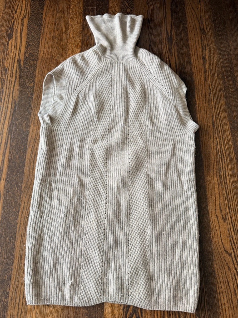 Vince Sleeveless Knit Tunic in Heather Taupe XS